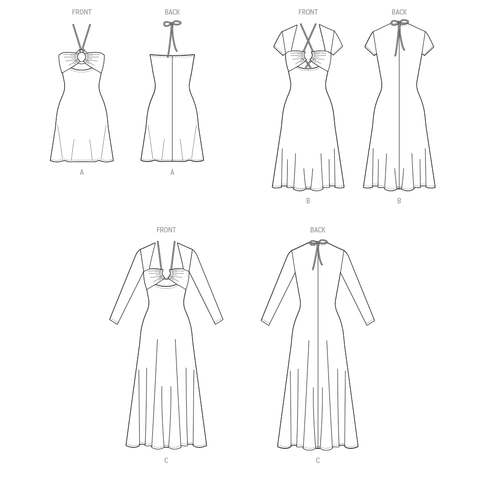 Patron McCall's n°8505 - Robe en maille avec détail découpé