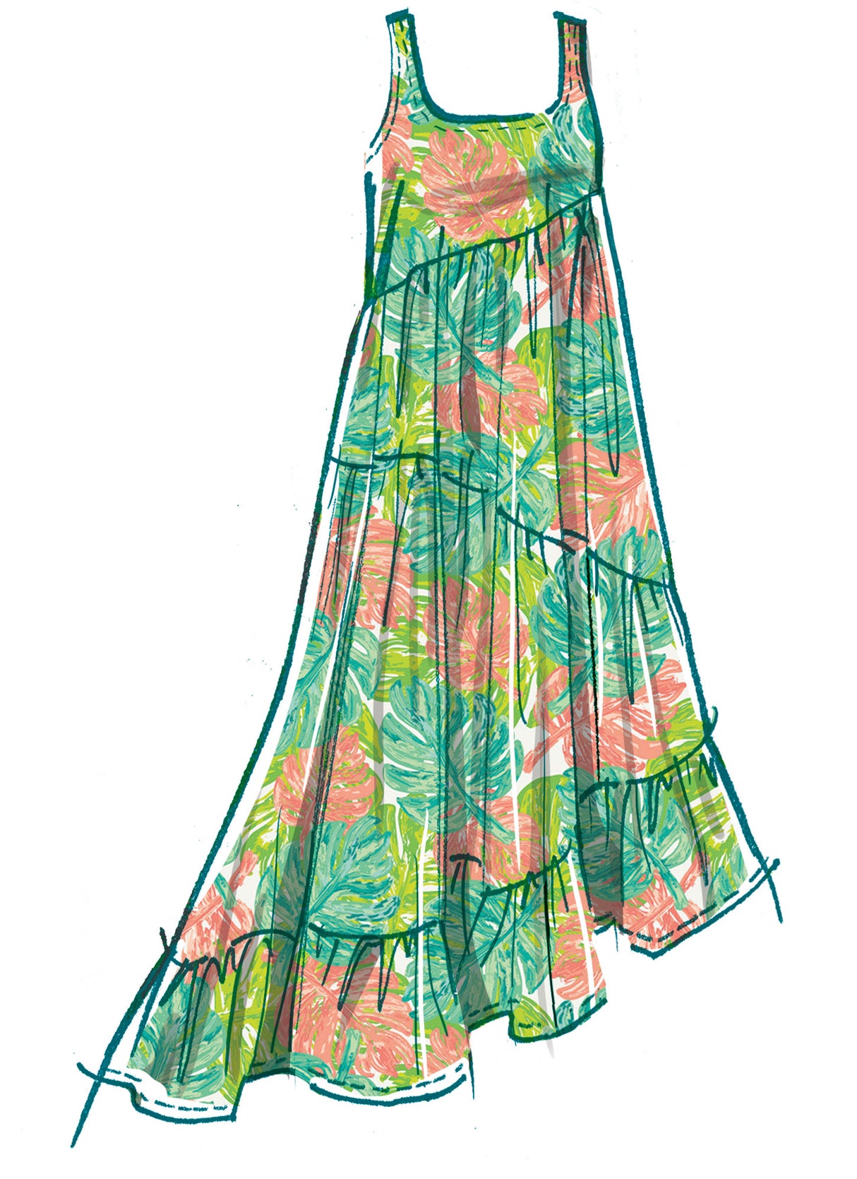 Patron McCall's n°8506 - Robes d'été asymétriques pour femmes