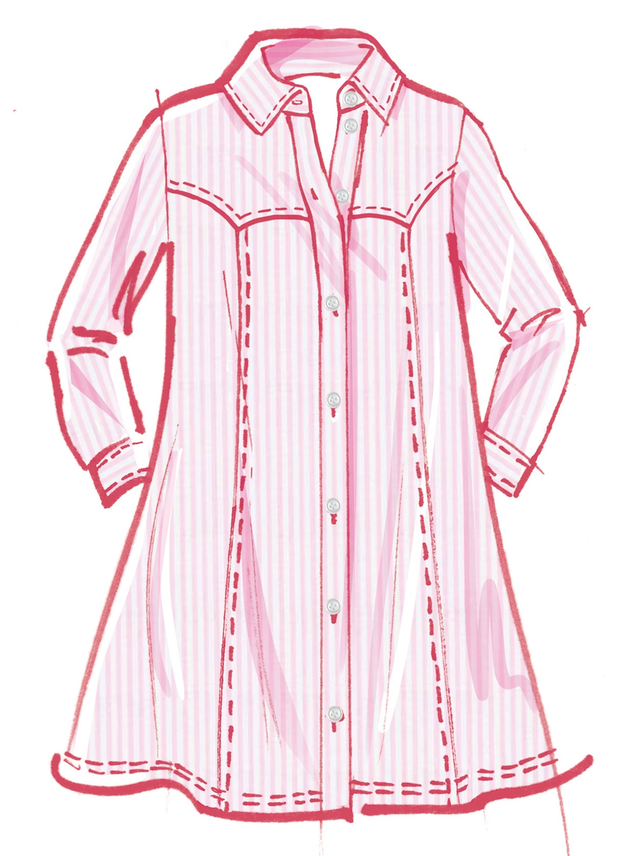 Patron McCall's n°8508 - Robe boutonnée avec variations de manches