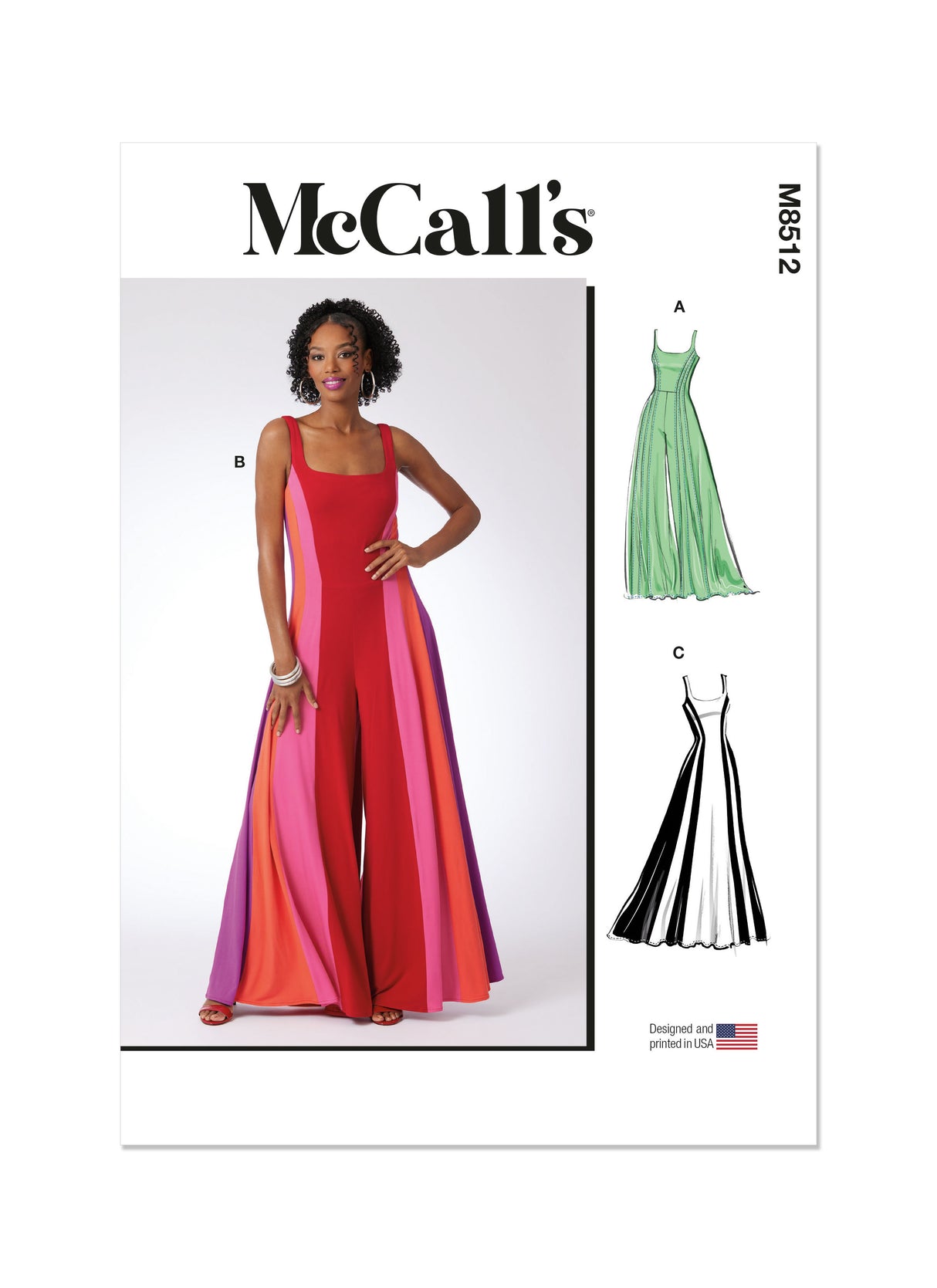 Patron McCall's n°8512 - Combinaison et robe longue élégantes