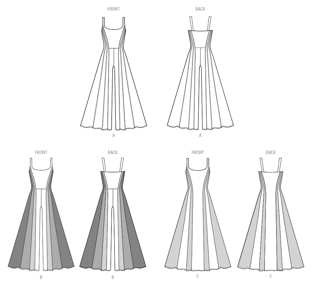 Patron McCall's n°8512 - Combinaison et robe longue élégantes