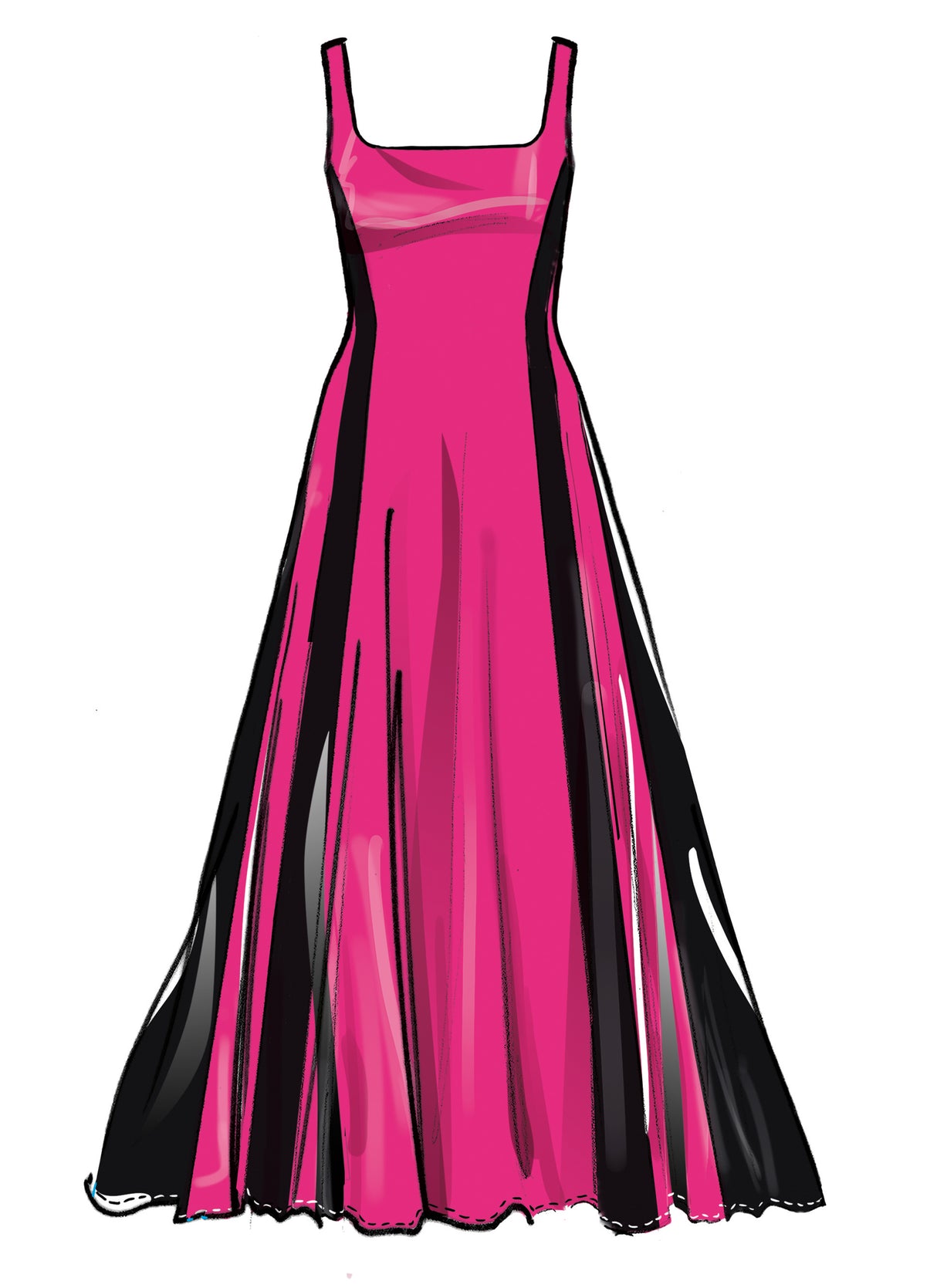 Patron McCall's n°8513 - Combinaison et robe longue élégantes