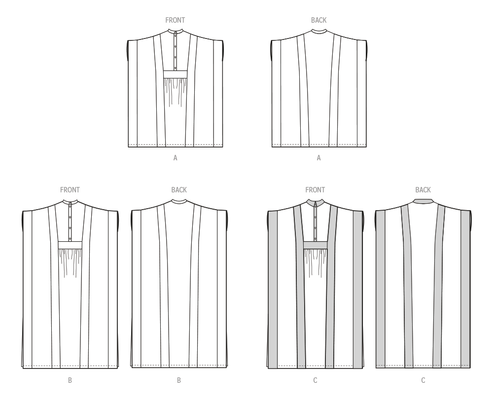 Patron McCall's n°8516 - Caftans élégants en deux longueurs