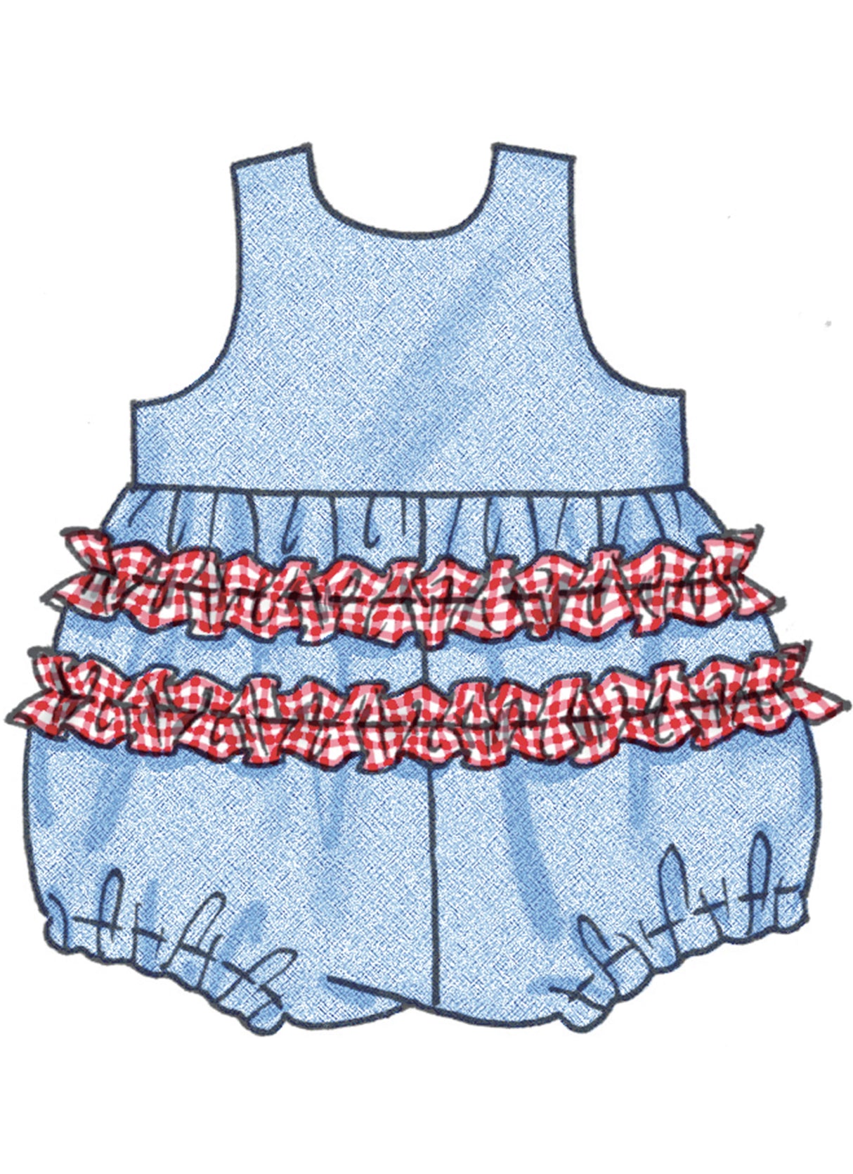 Patron McCall's n°8519 - Robe et barboteuse pour fillettes