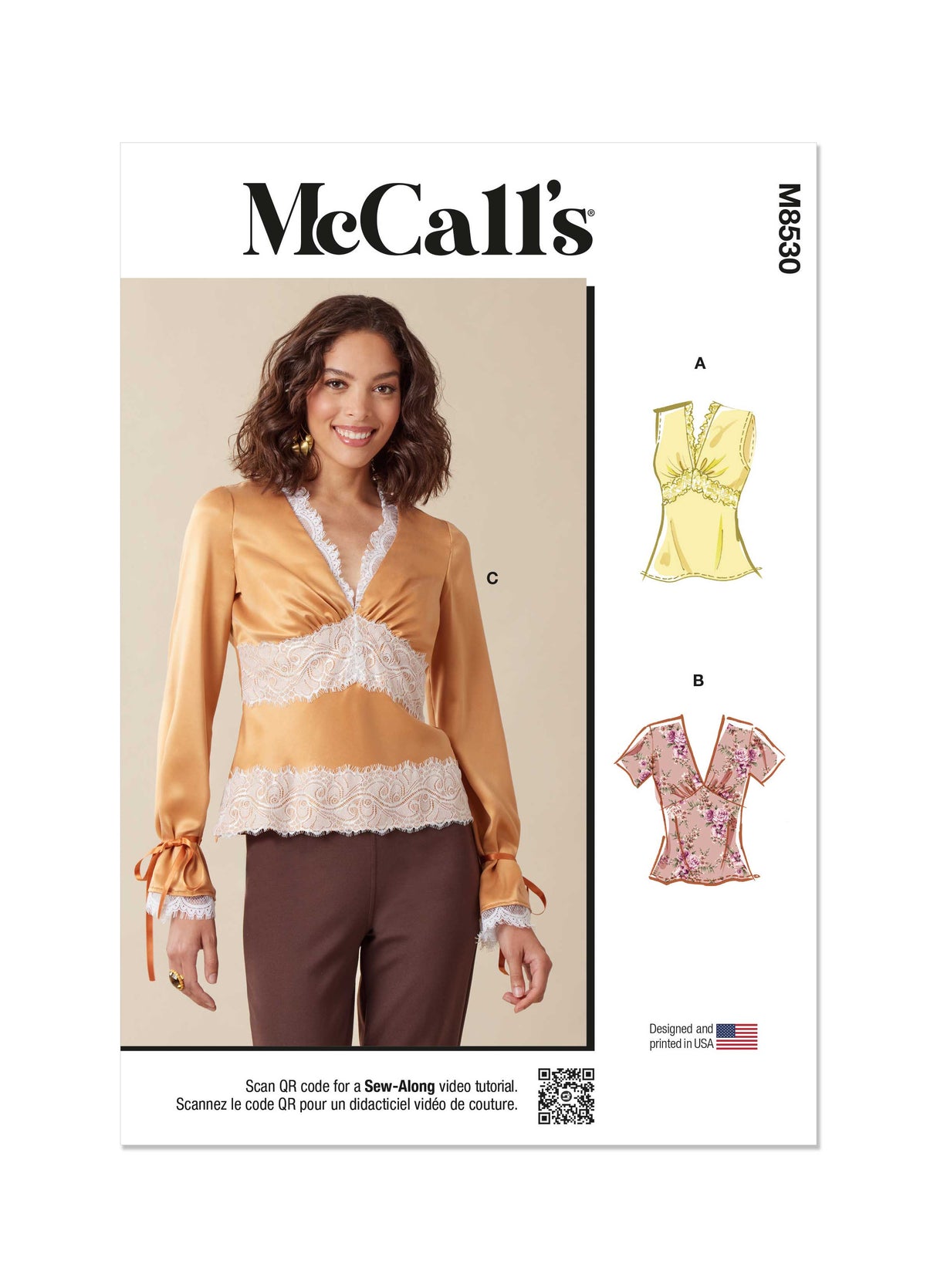 Patron McCall's n°8530 - Haut féminin élégant