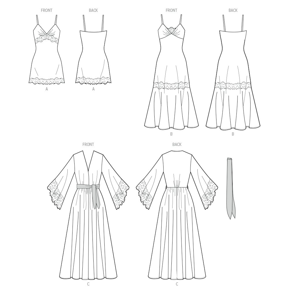 Patron McCall's n°8535 - Chemise de nuit et robe de chambre élégantes