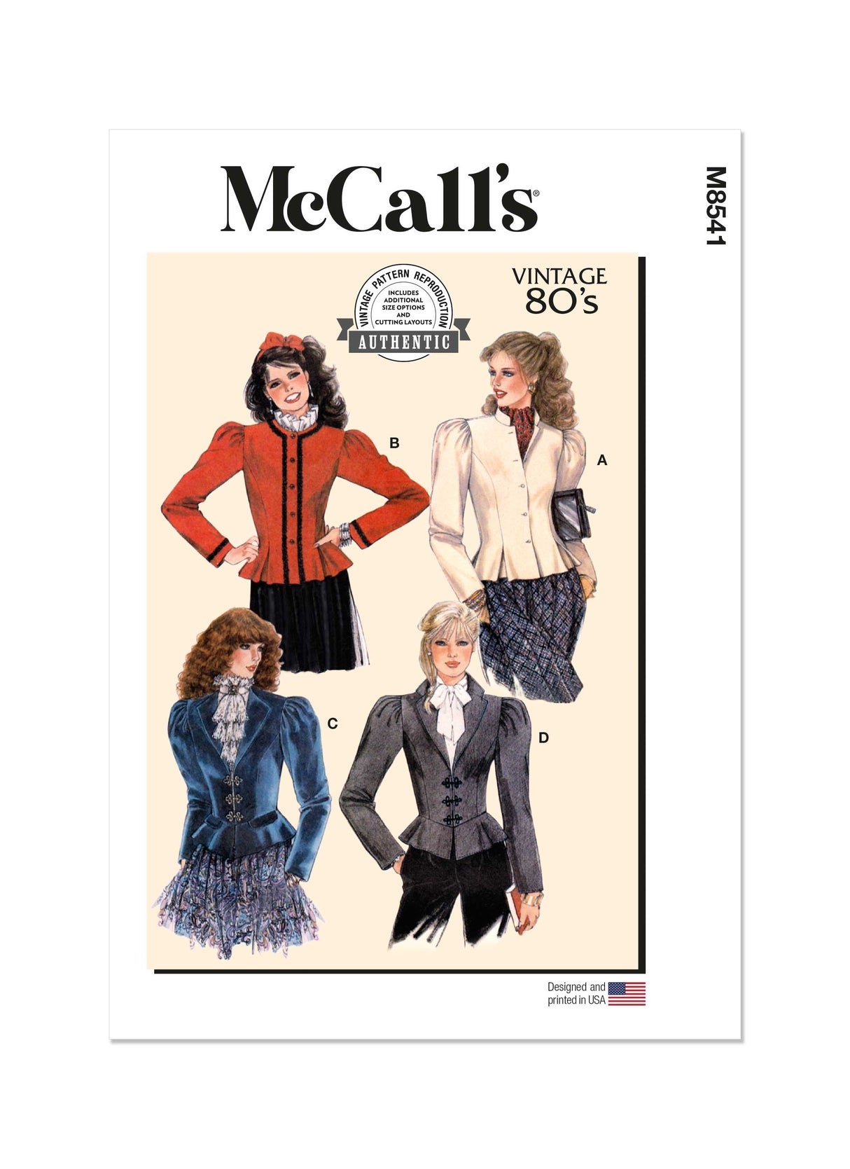 Patron McCall's n°8541 - Veste ajustée élégante