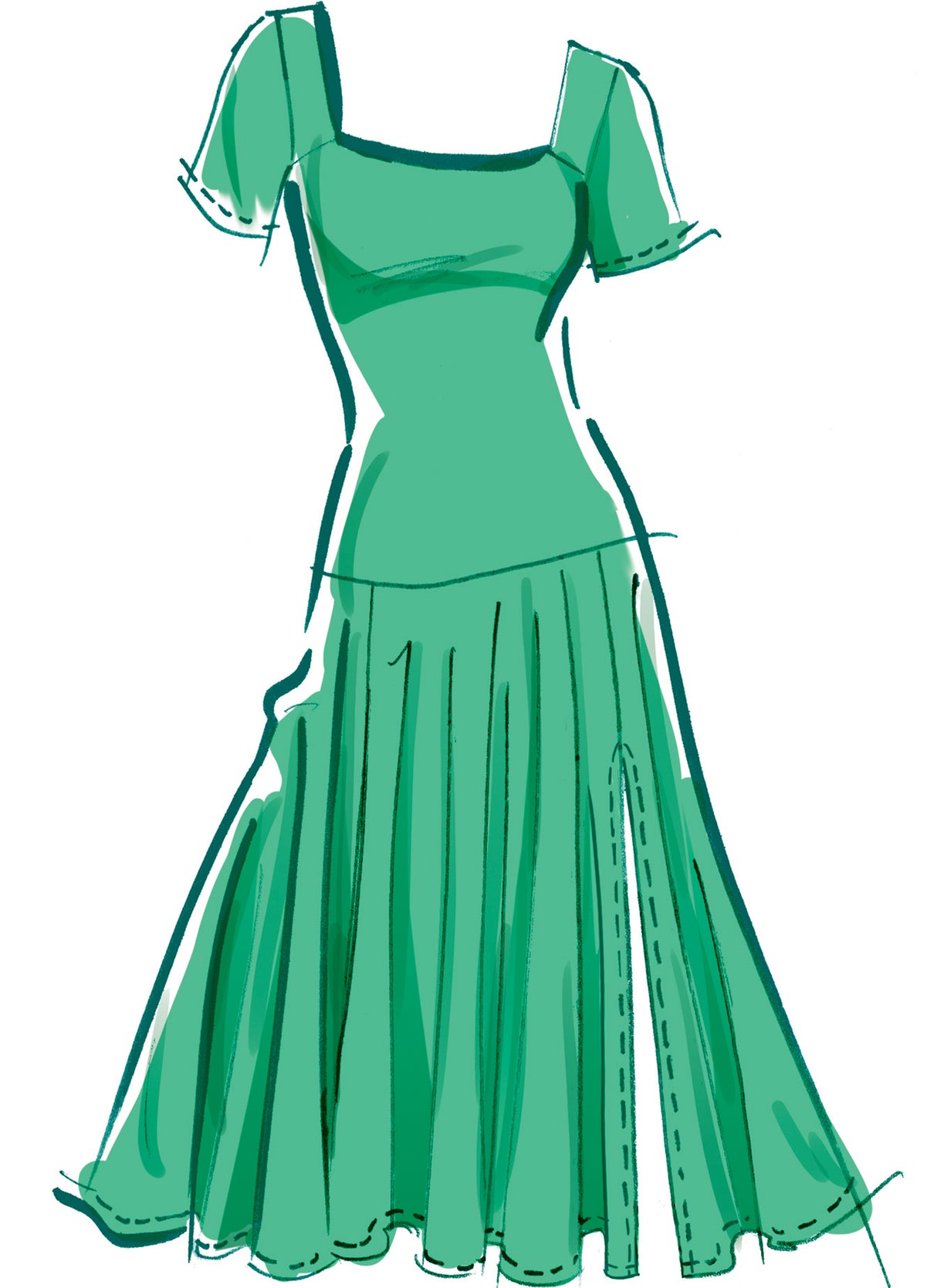 Patron McCall's n°8551 - Robe en maille variée