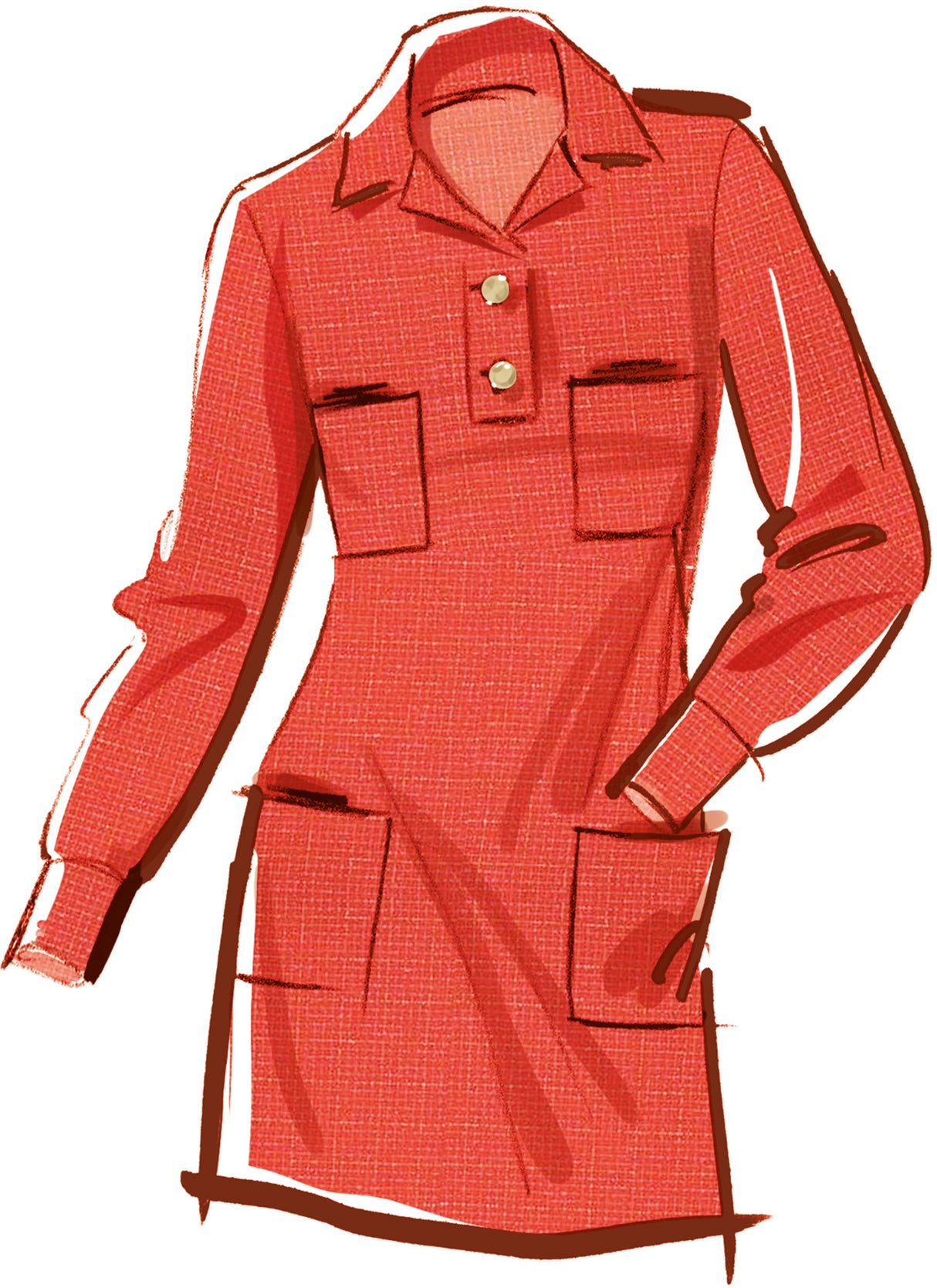 Patron McCall's n°8552 - Robe cintrée avec variations de manches