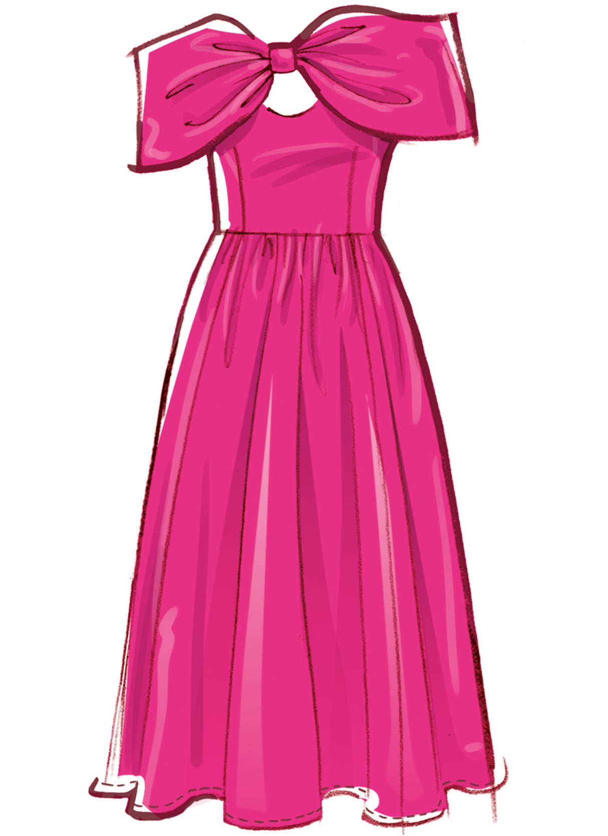 Patron McCall's n°8554 - Robe évasée boutonnée