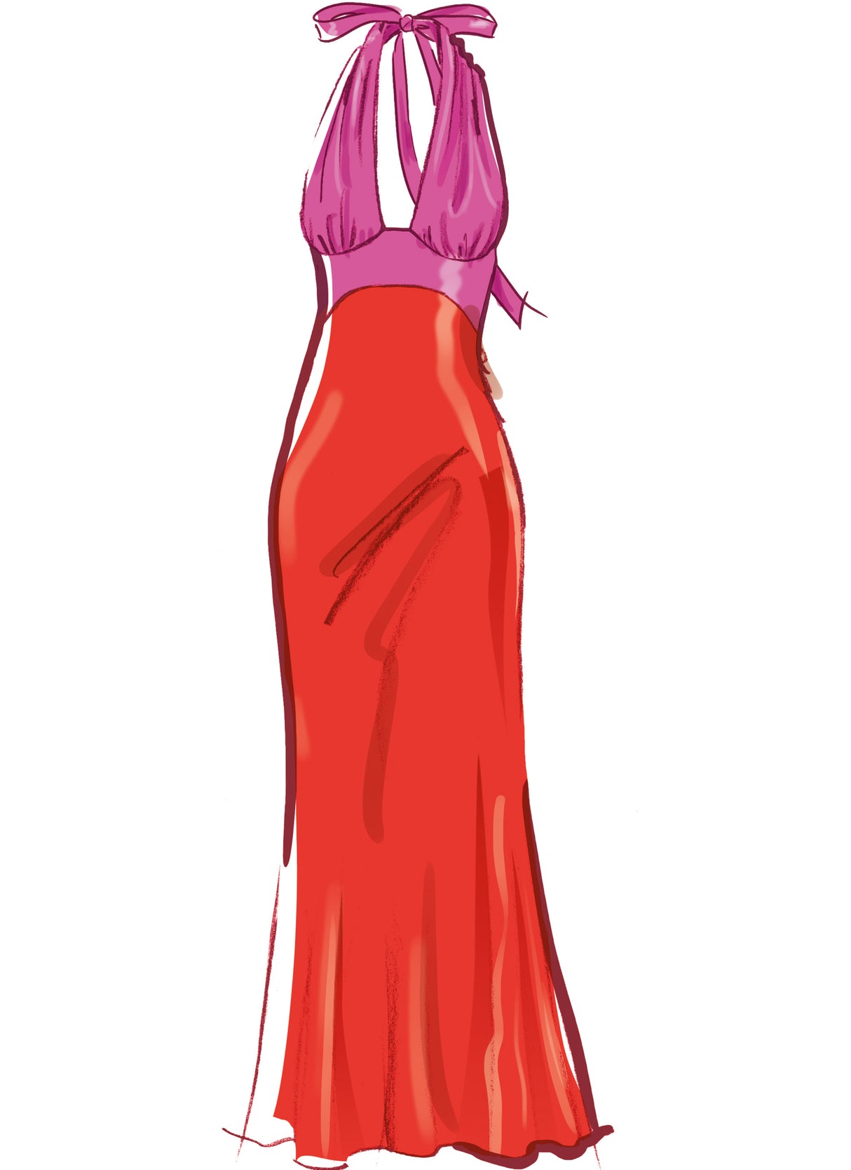 Patron McCall's n°8555 - Robe dos nu évasée