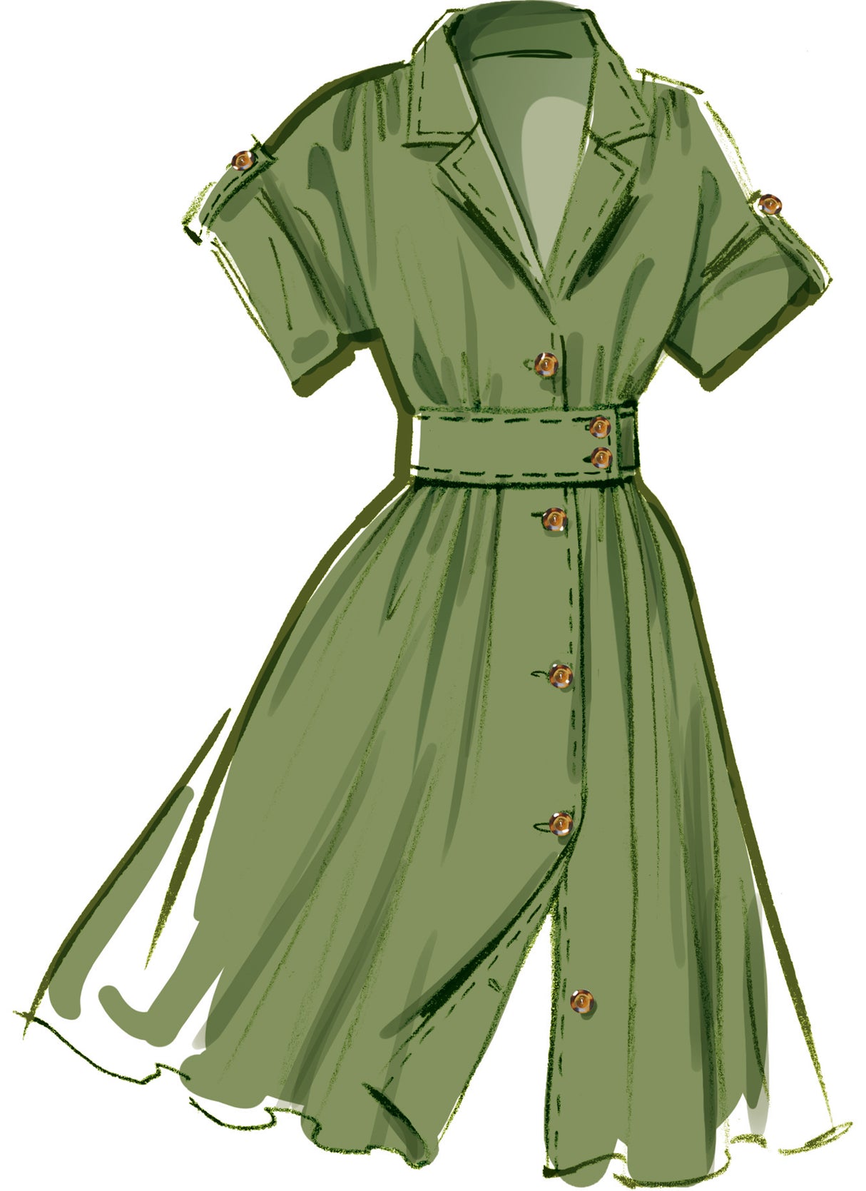 Patron McCall's n°8556 - Robe chemisier boutonnée