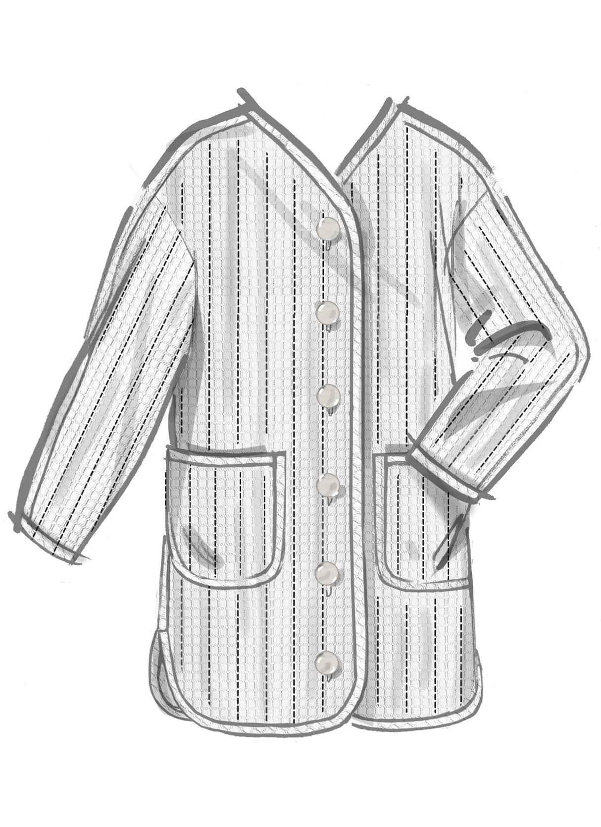 Patron McCall's n°8560 - Veste matelassée boutonnée