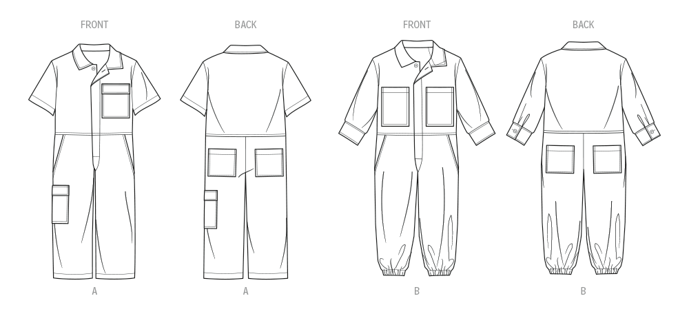 Patron McCall's n°8567 - Combinaison enfant style workwear