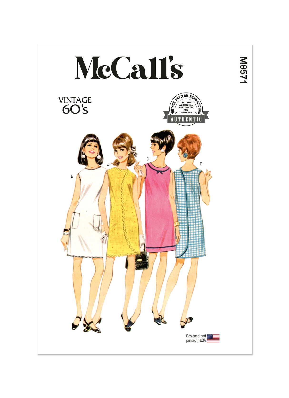 Patron McCall's n°8571 - Robe wrap vintage années 60