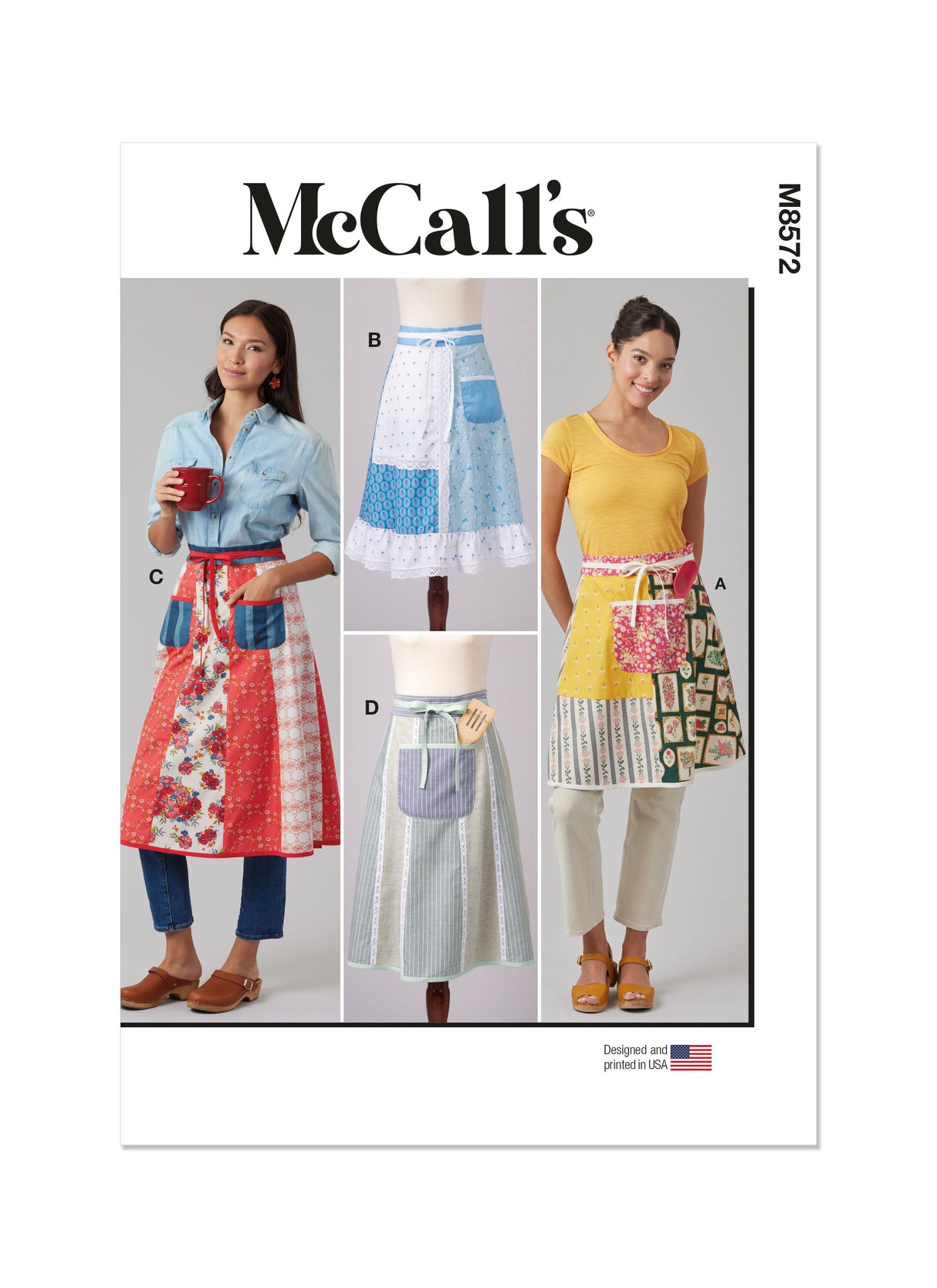 Patron McCall's n°8572 - Tablier à enfiler et à nouer