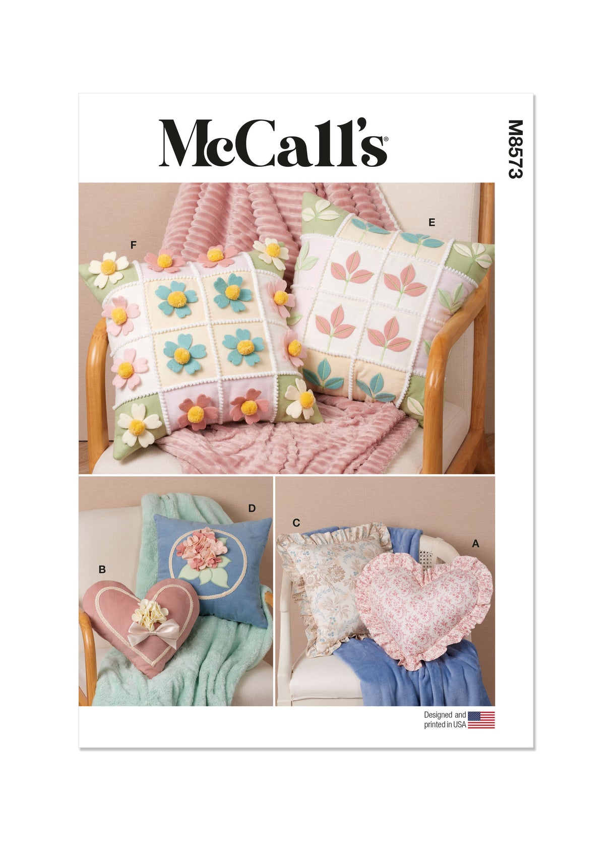 Patron McCall's n°8573 - Coussins décoratifs à volants