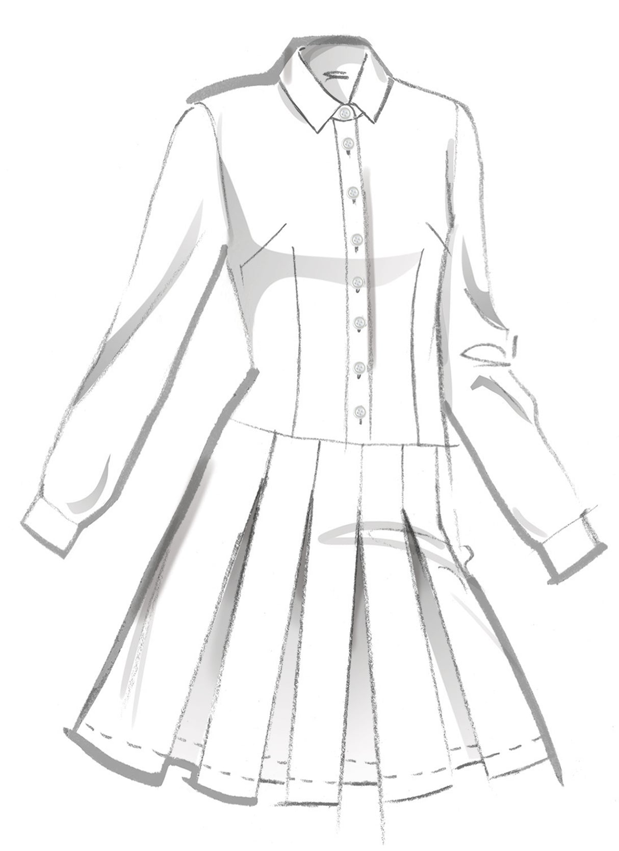 Patron McCall's n°8576 - Robe à taille basse boutonnée