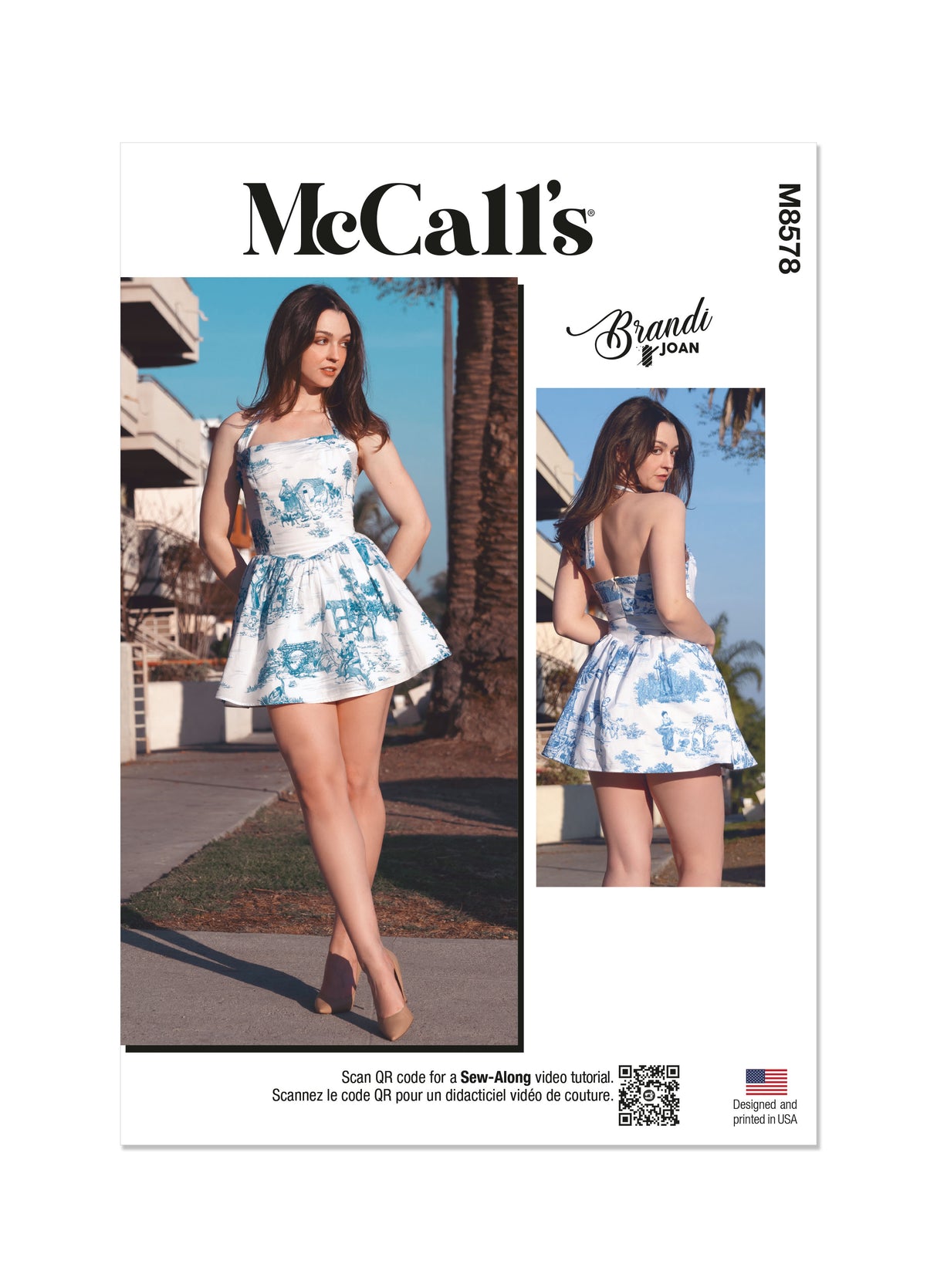 Patron McCall's n°8578 - Robe mini style ballerine halter