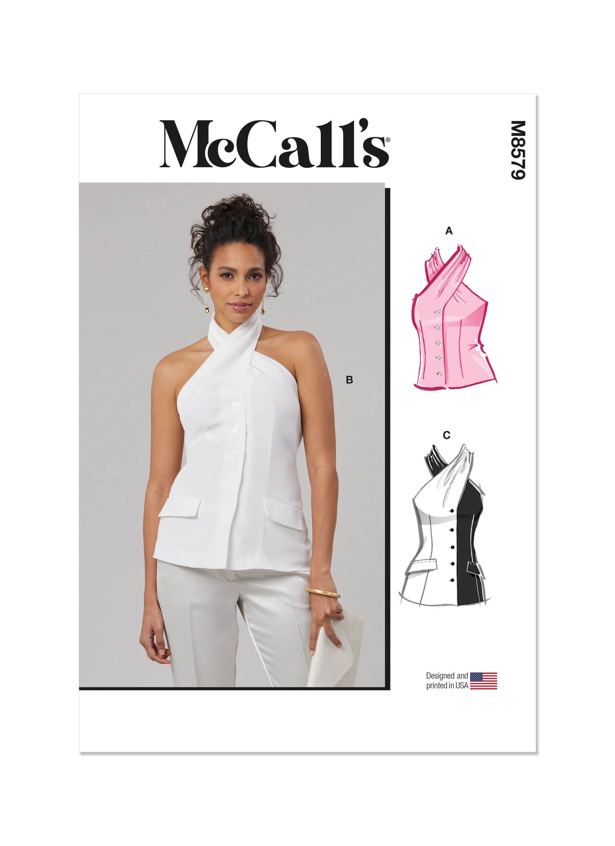 Patron McCall's n°8579 - Top style halter en deux longueurs
