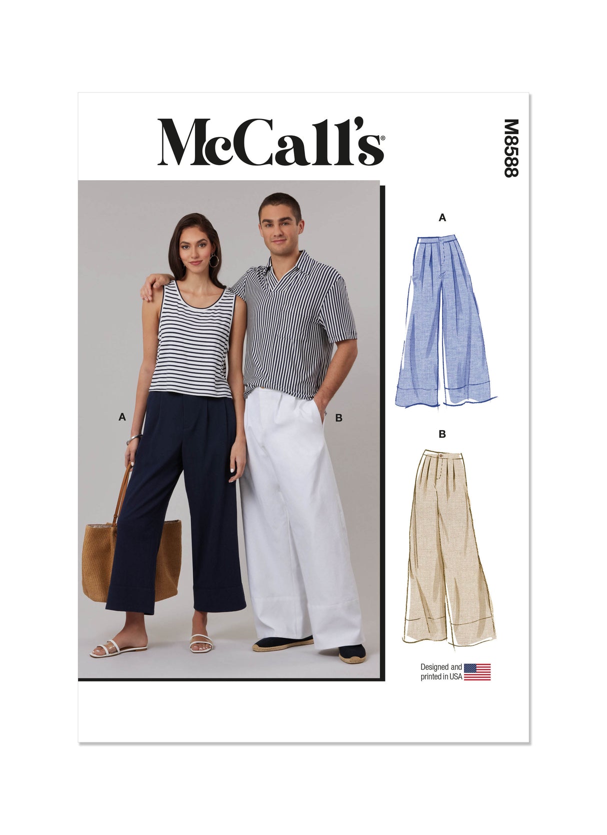 Patron McCall's n°8588 - Pantalon ample unisexe en deux longueurs