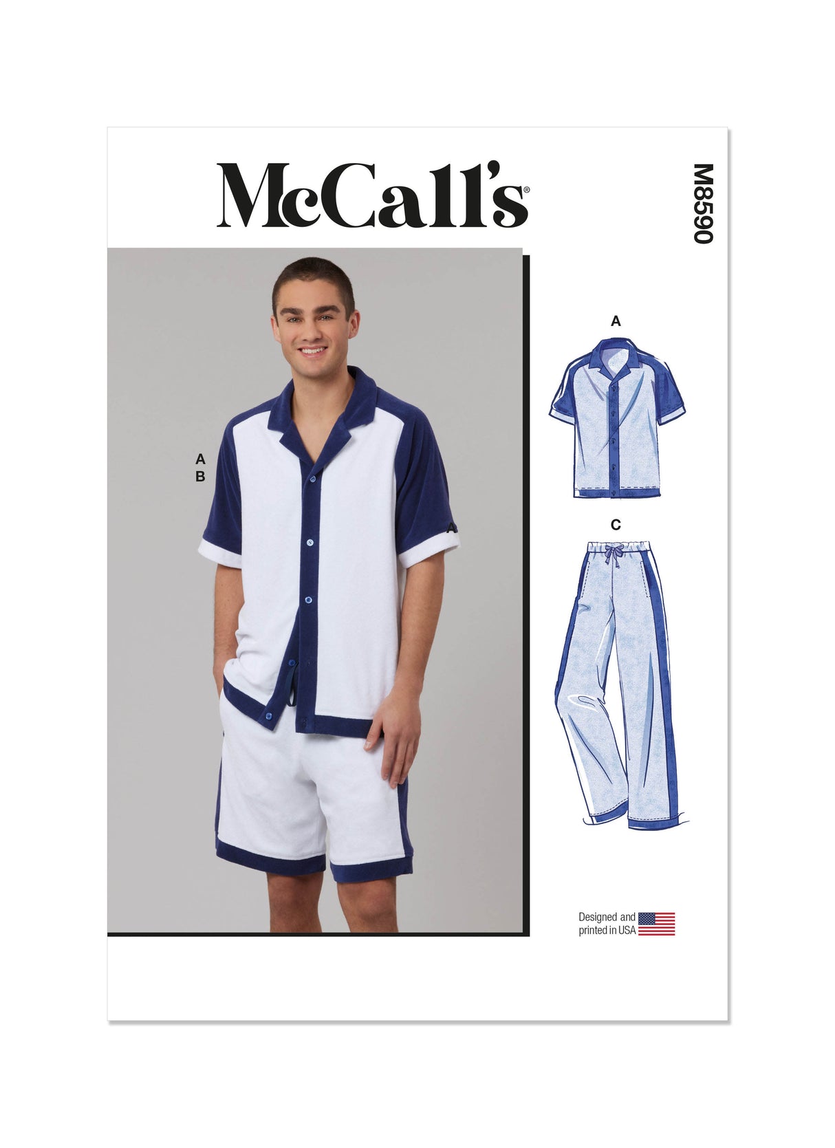 Patron McCall's n°8590 - Haut polo raglan, short ou pantalon polyvalents