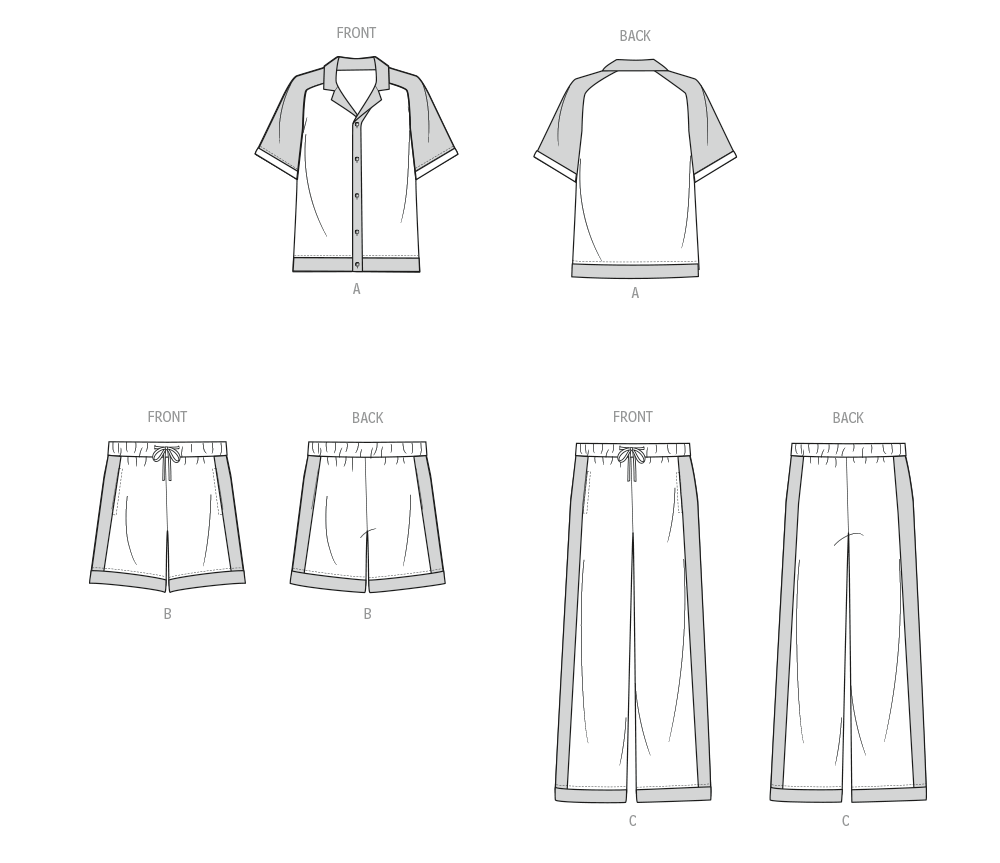 Patron McCall's n°8590 - Haut polo raglan, short ou pantalon polyvalents