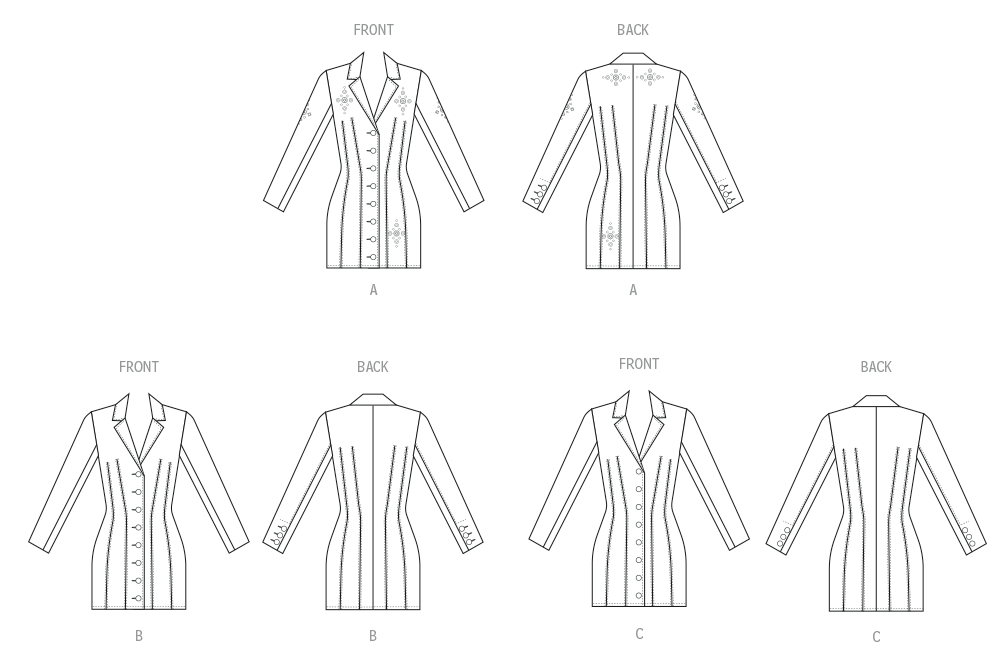 Patron McCall's n°8601 - Robe boutonnée