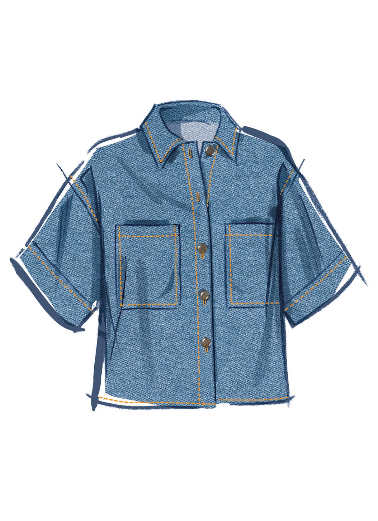 Patron McCall's n°8606 - Chemise boutonnée ample