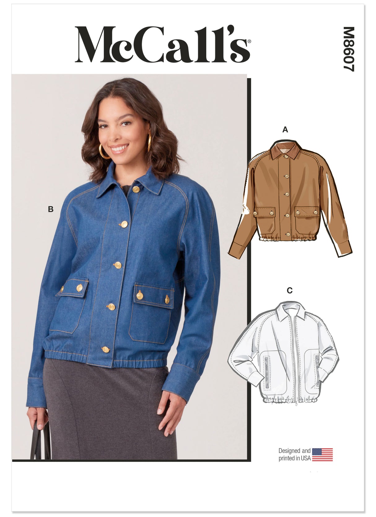 Patron McCall's n°8607 - Veste blouson courte