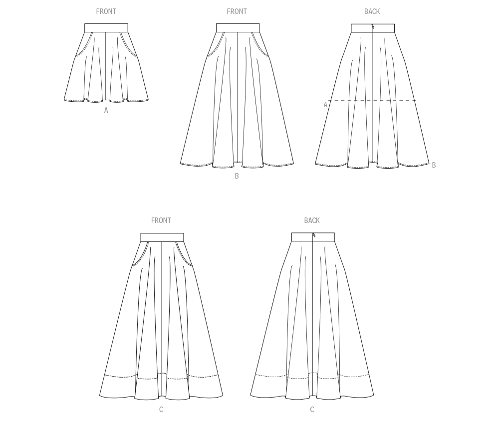 Patron McCall's n°8609 - Jupe évasée