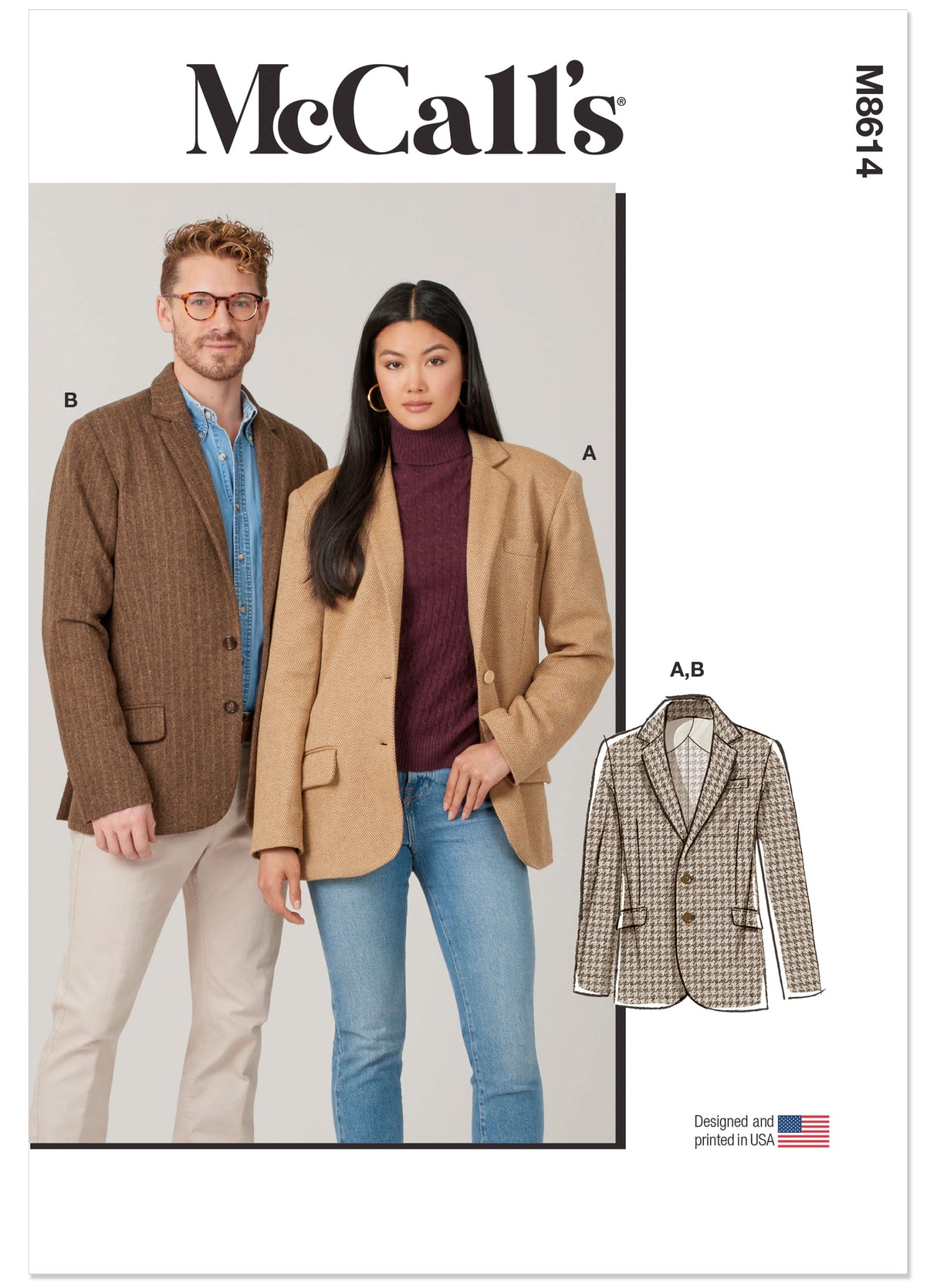 Patron McCall's n°8614 - Blazer unisexe élégant