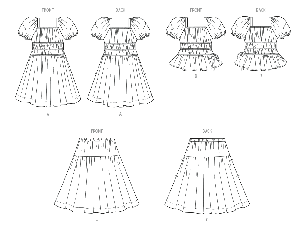 Patron McCall's n°8619 - Patron haut, jupe et robe
