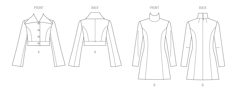 Patron McCall's n°8626 – Veste courte et mini-robe cintrée