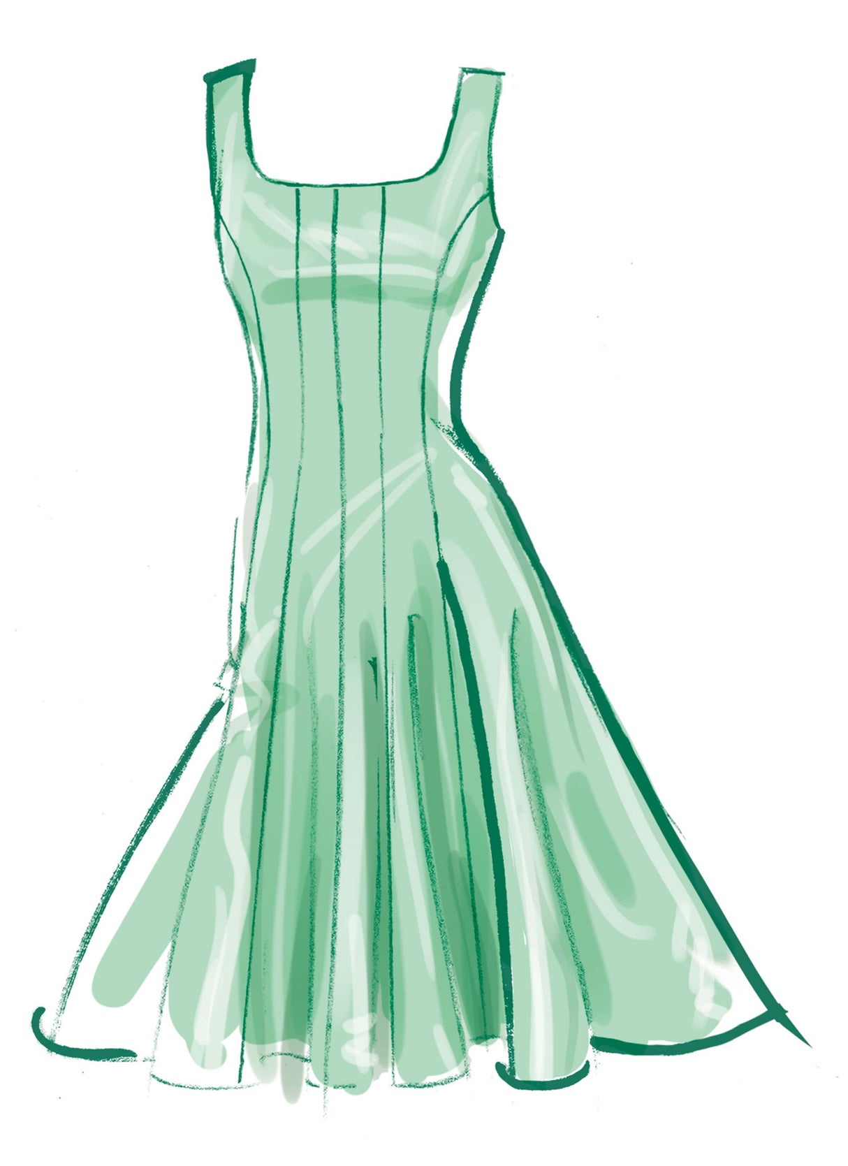 Patron McCall's n°8627 – Robe sans manches midi ou longue