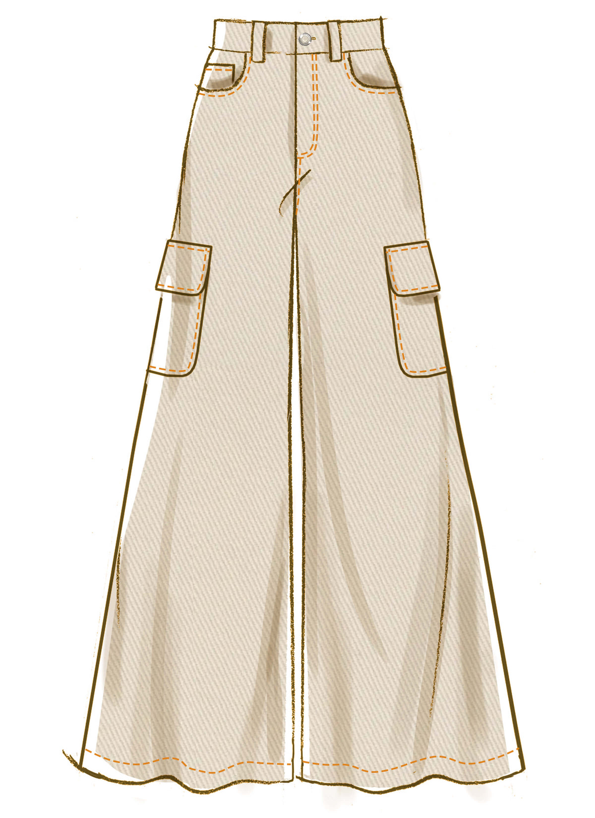 Patron McCall's n°8630 – Jean taille haute à jambes larges