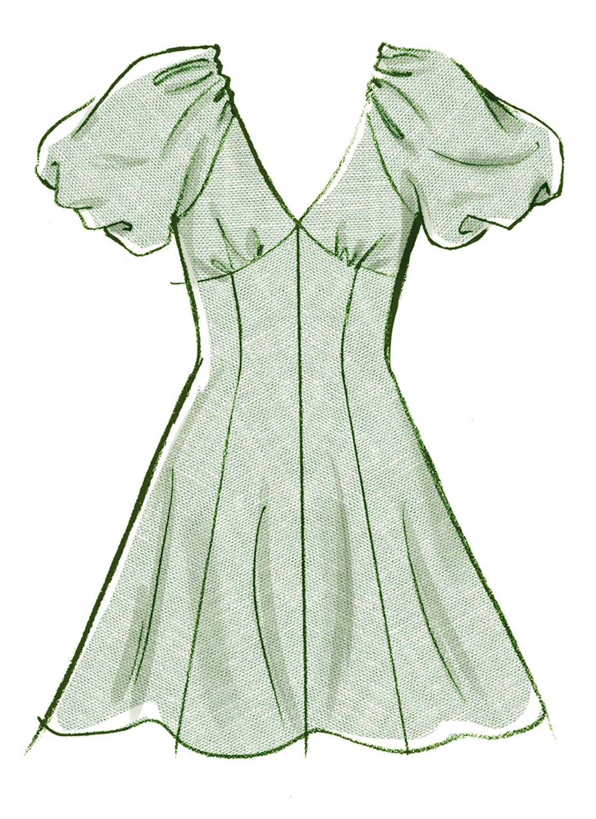 Patron McCall's n°8649 – Robes évasées à décolleté en V