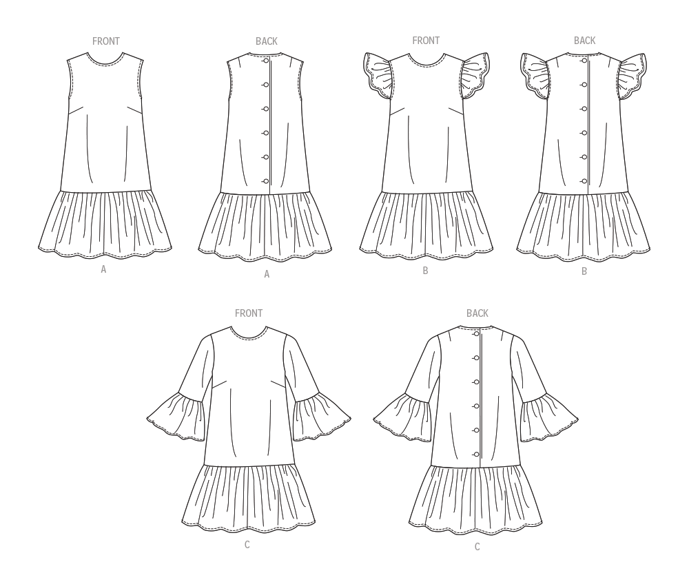 Patron McCall's n°8651 – Mini-robe à taille basse