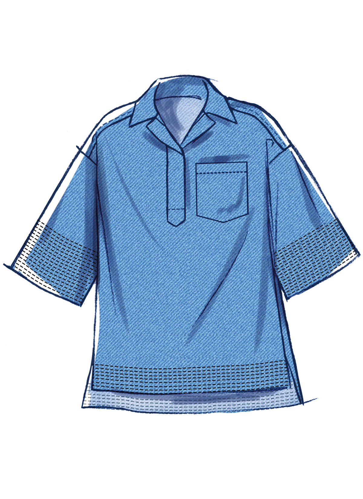 Patron McCall's n°8662 – Haut oversize à col