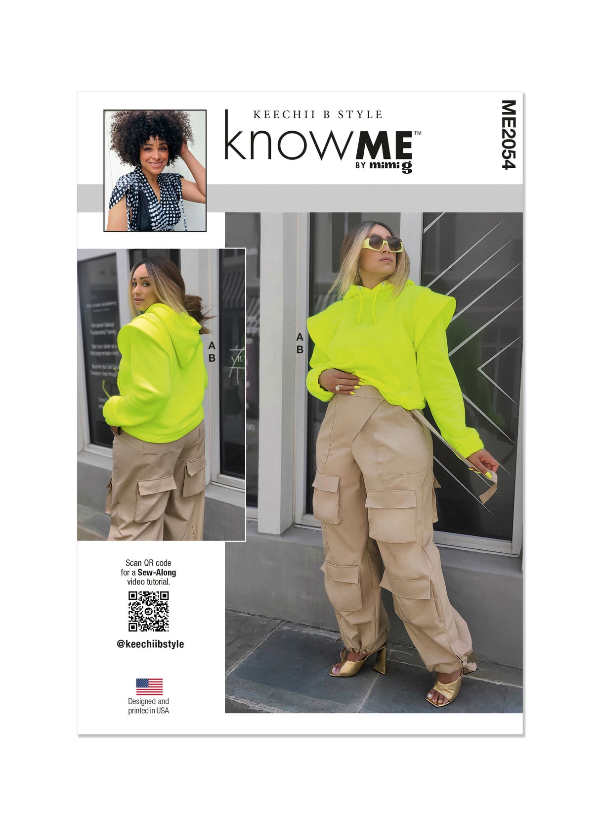 Patron Know Me n°2054 – Sweat à capuche et pantalon cargo pour femmes