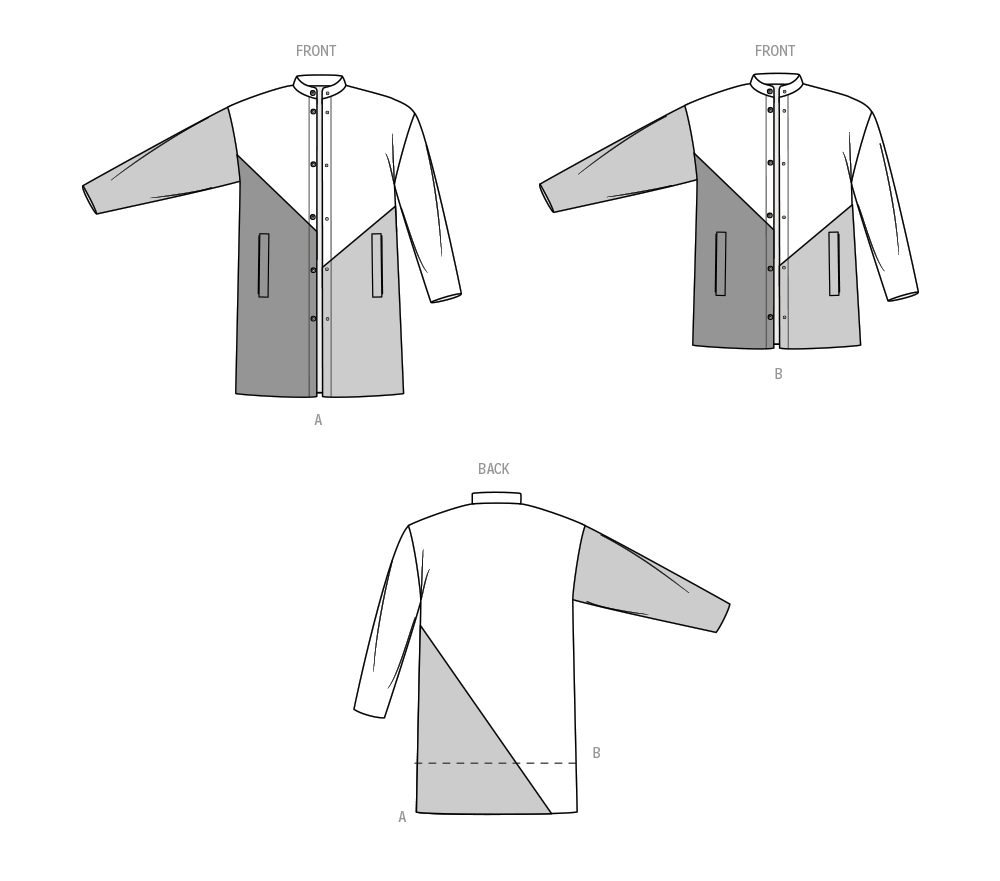 Patron Know Me n°2058 – Manteau asymétrique pour femmes