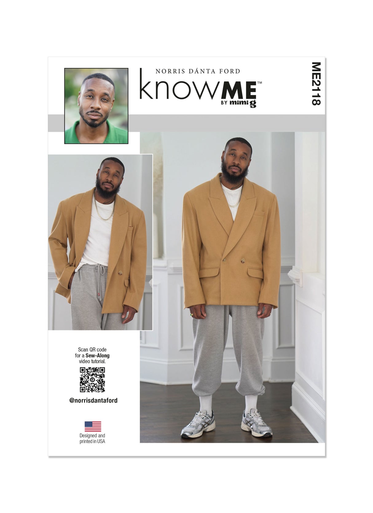Patron Know Me n°2118 – Veste homme oversize