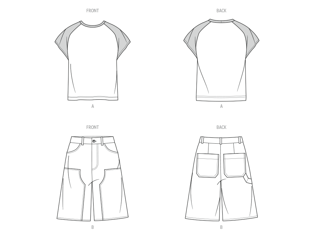 Patron Know Me n°2121 – T-Shirt & Shorts Homme