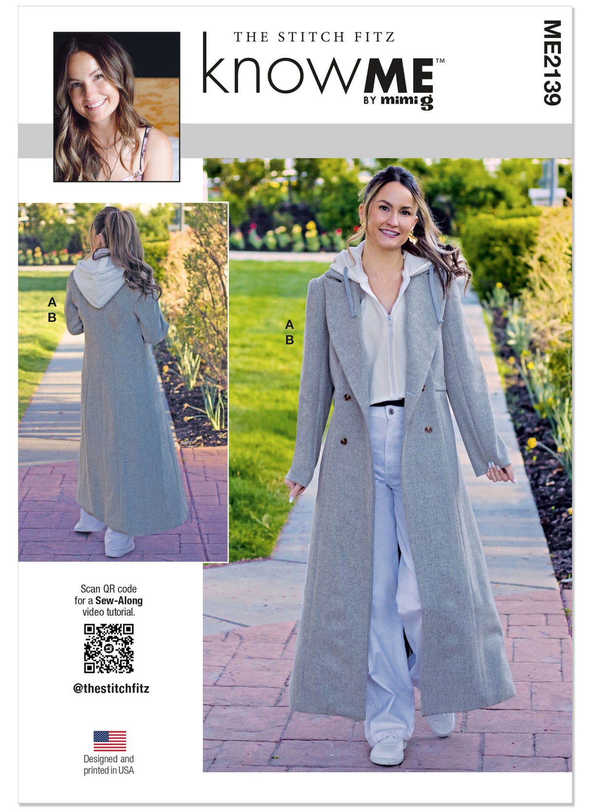 Patron Know Me n°2139 – Manteau long doublé & insert capuche