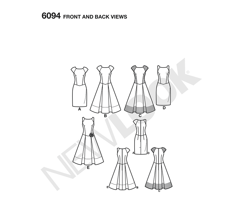 Patron New Look n°6094 - Robe élégante pour femme