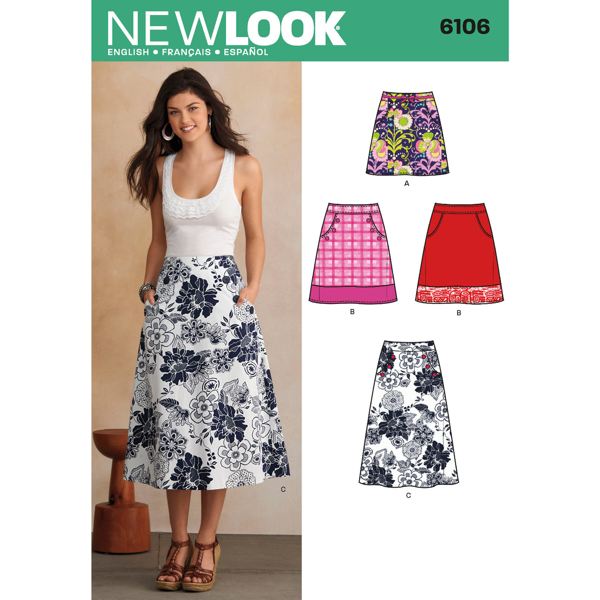 Patron New Look n°6106 - Jupe femme
