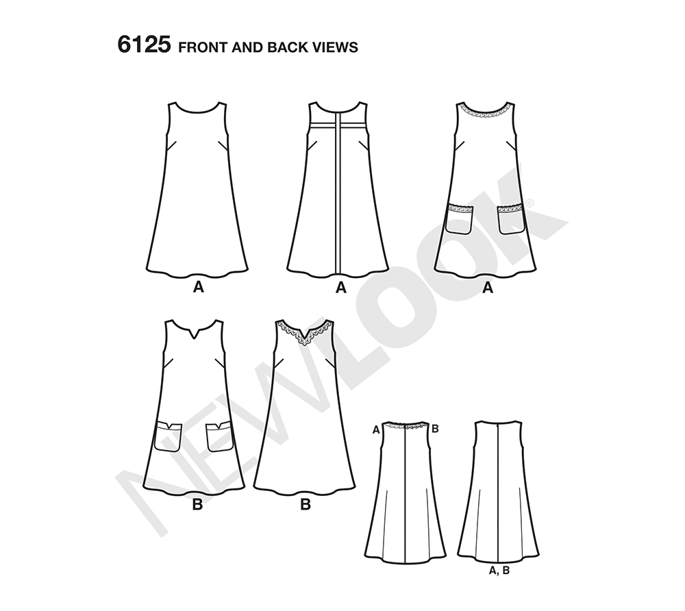Patron New Look n°6125 - Robe femme