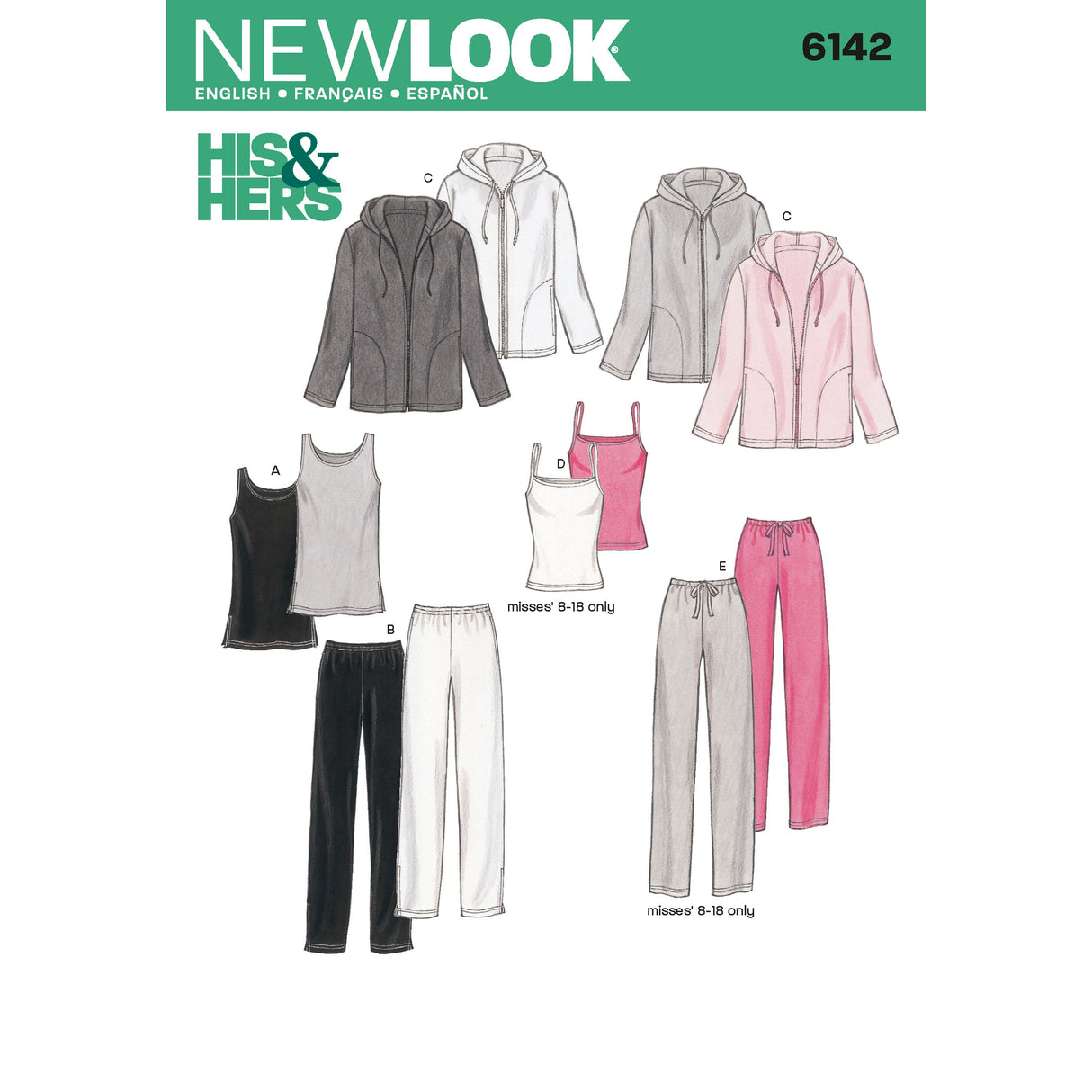 Patron New Look n°6142 - Ensemble de sport mixte
