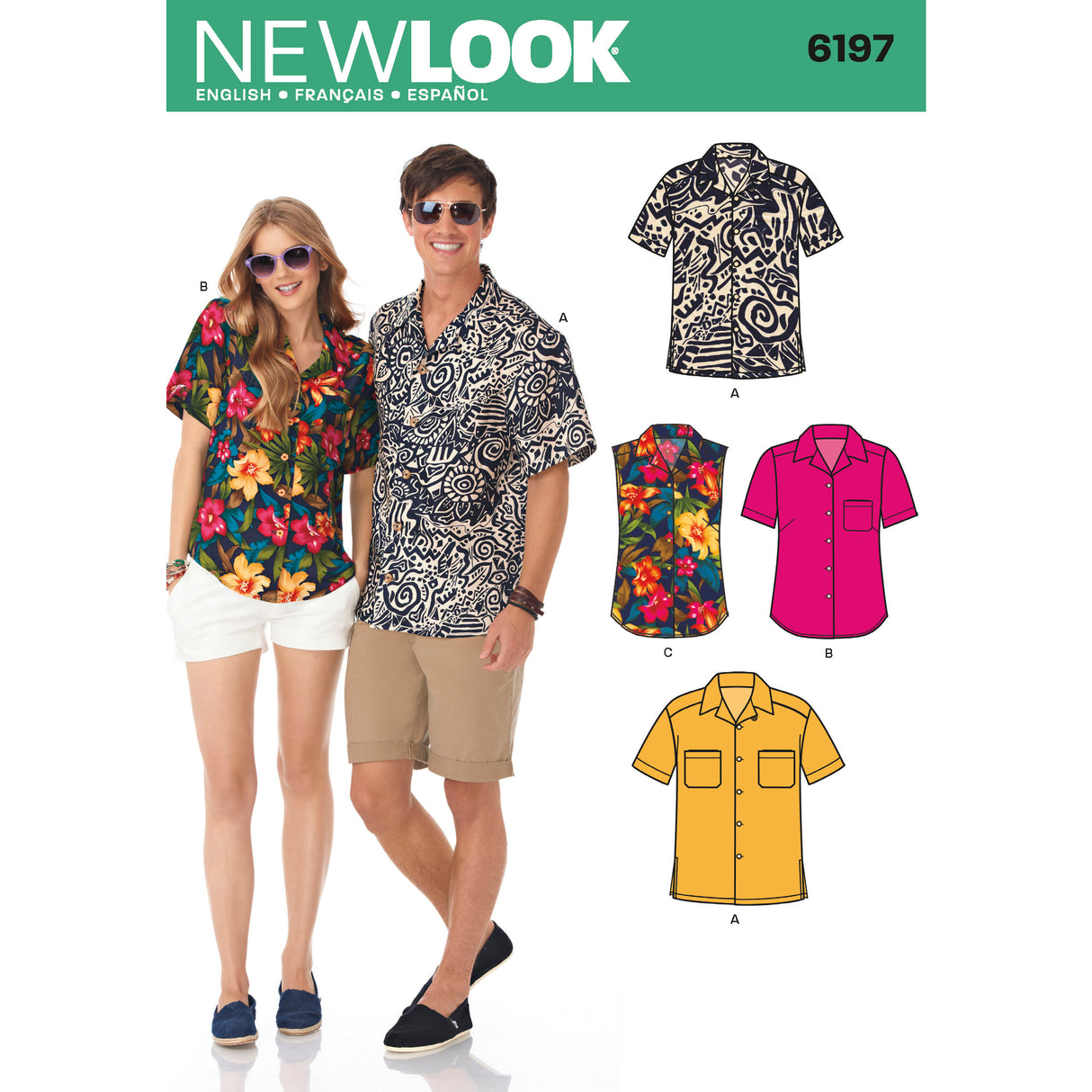 Patron New Look n°6197 - Chemise mixte