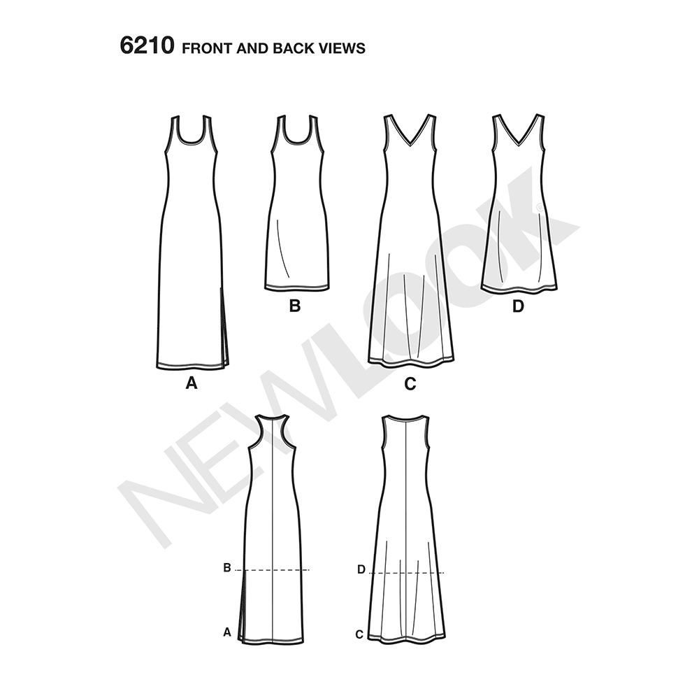 Patron New Look n°6210 - Robe estivale femme